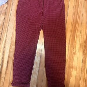 Tristan Red and Black Ankle Checkered Pants